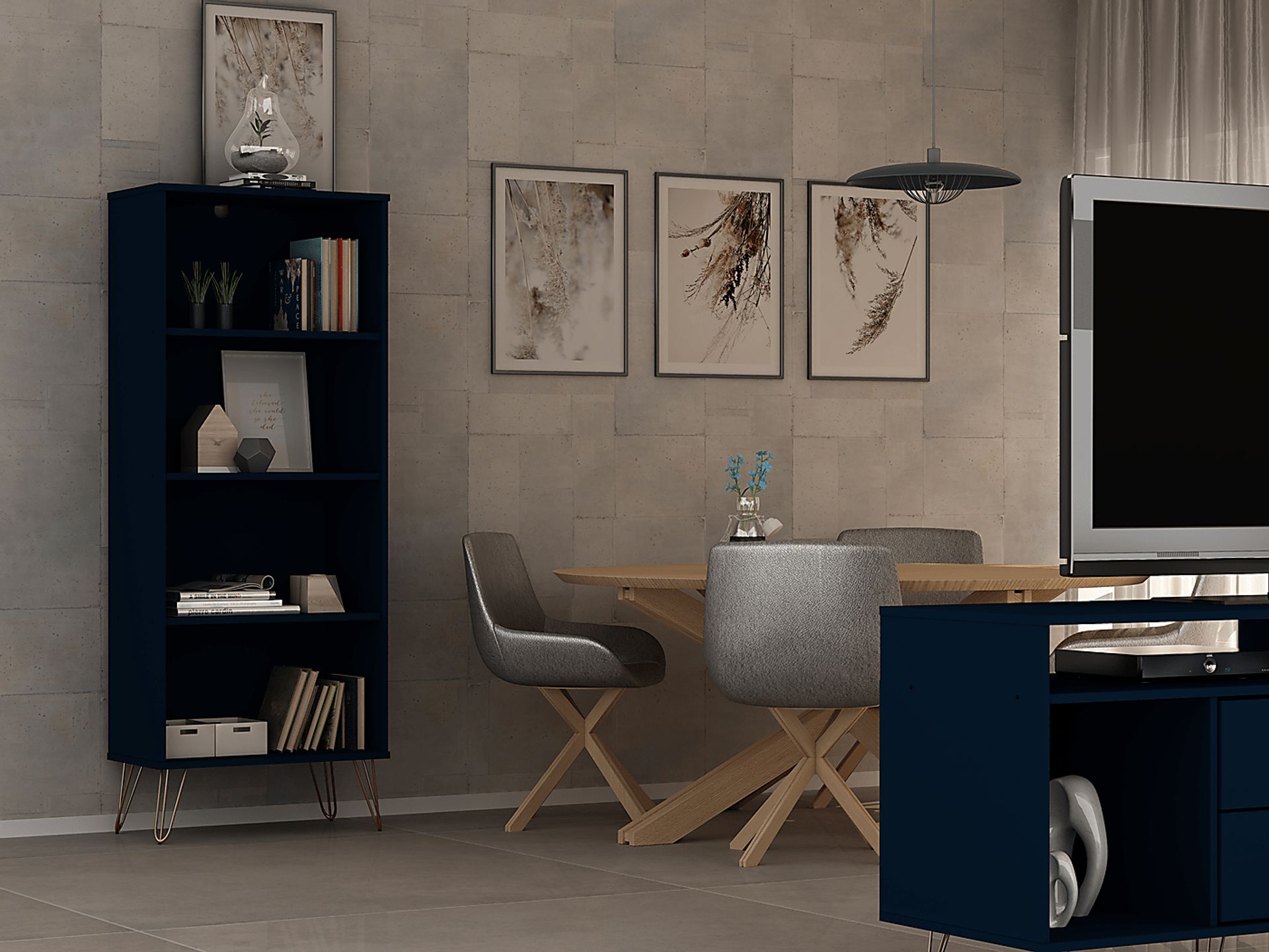 Adenmoor Blue Bookcase - Image 7