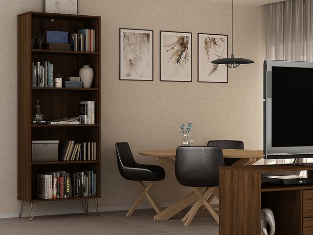 Adenmoor Brown Bookcase - Thumbnail - Image 7