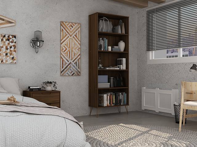 Adenmoor Brown Bookcase - Thumbnail - Image 8