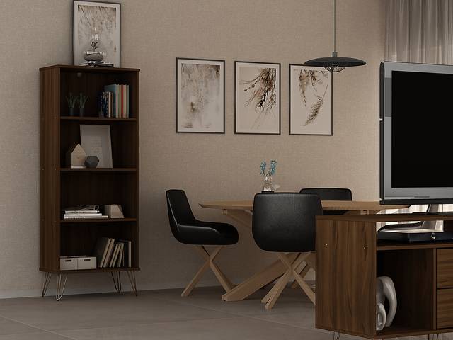 Adenmoor Brown Bookcase - Thumbnail - Image 7