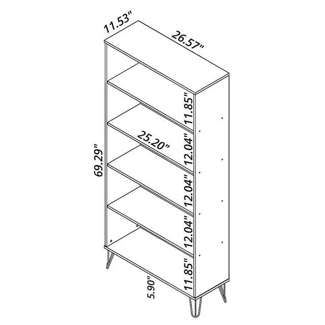 Adenmoor White Bookcase - Thumbnail - Image 9