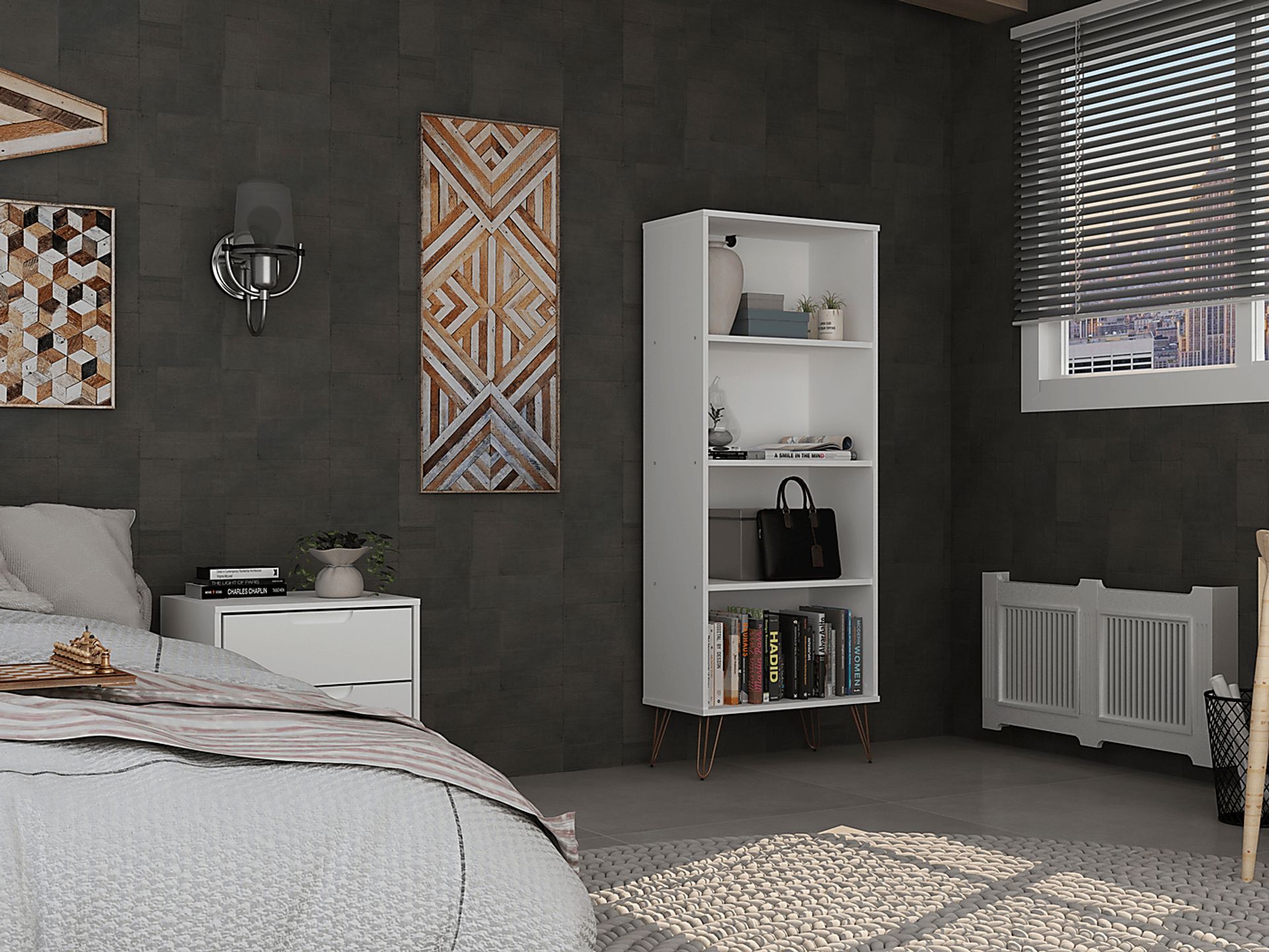 Adenmoor White Bookcase - Image 8