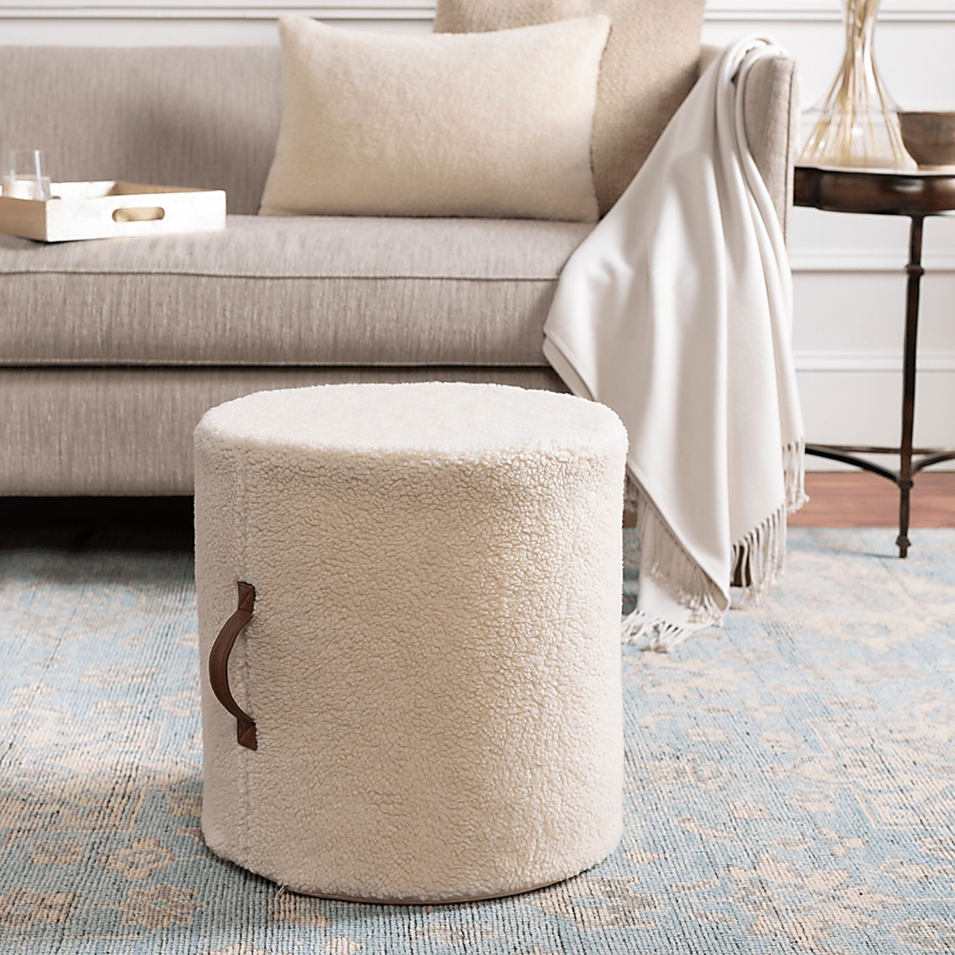 Adenmore Cream Ottoman - Image 7
