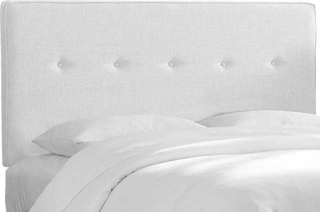 Adette White Full Upholstered Headboard - Thumbnail - Image 1