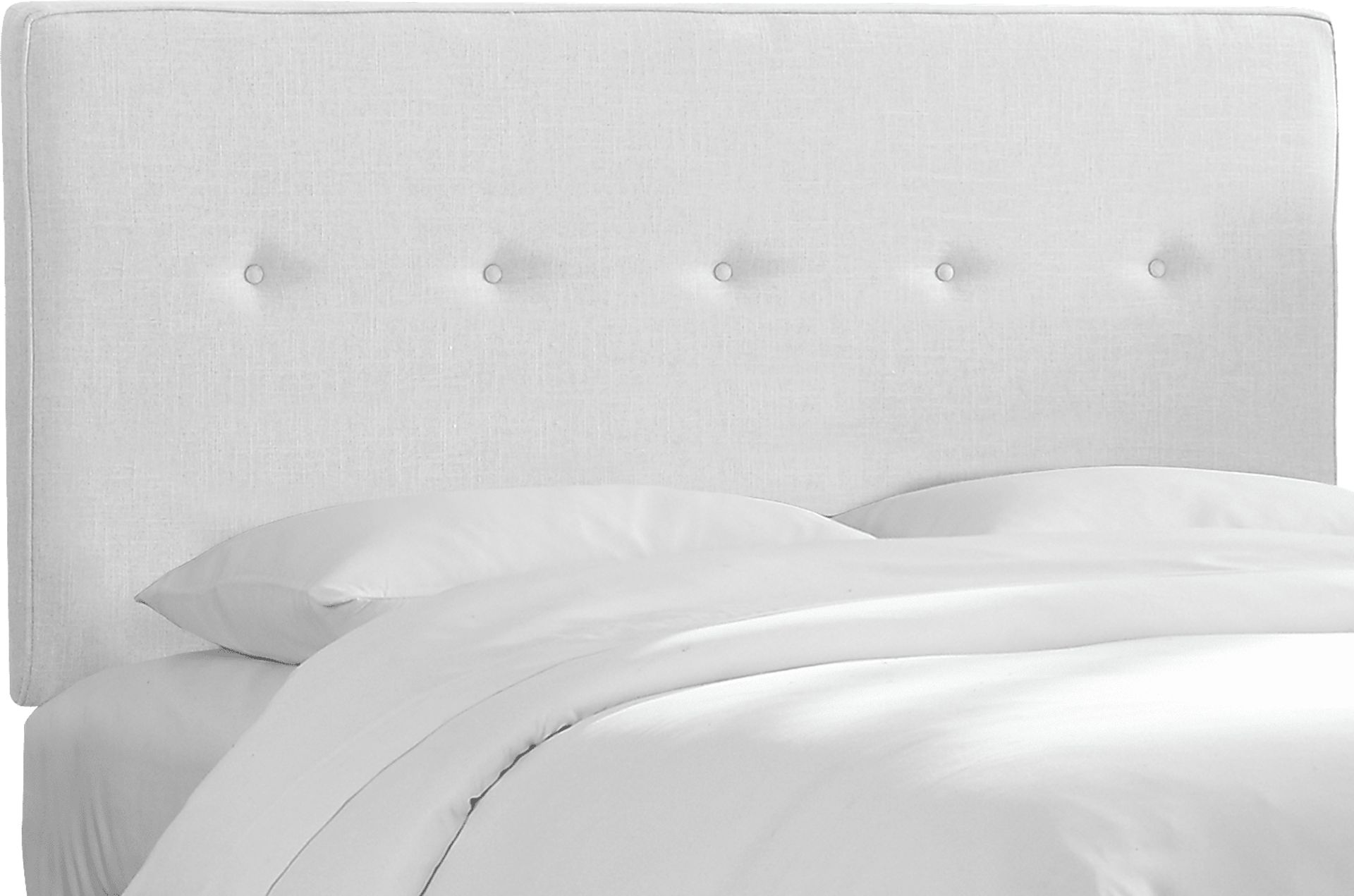 Adette White Full Upholstered Headboard - Image 1