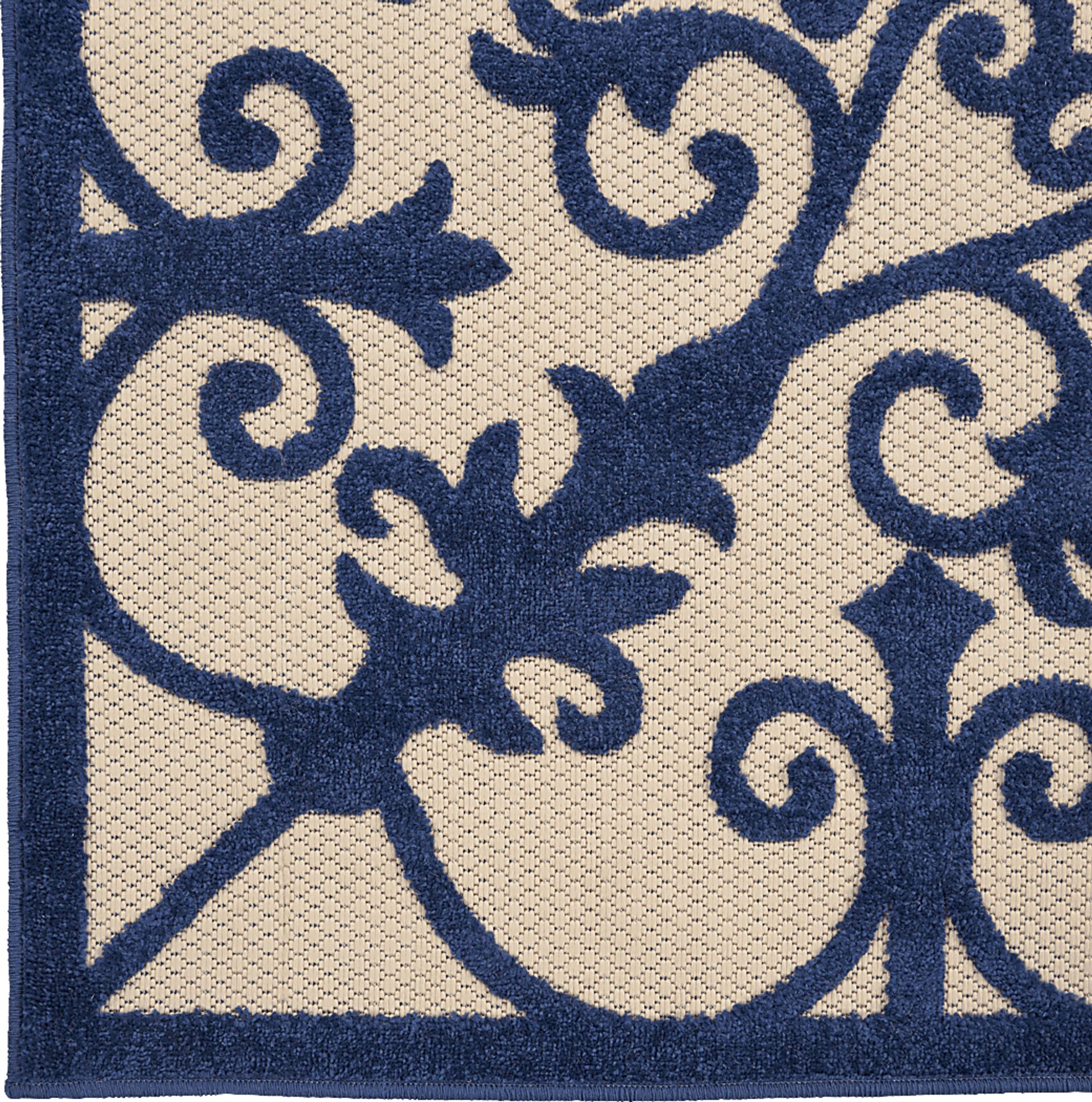 Adilen Navy 8' x 11' Indoor/Outdoor Rug - Image 6