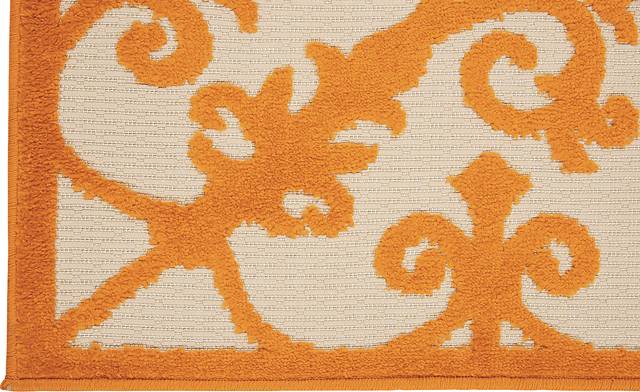 Adilen Orange 8' x 11' Indoor/Outdoor Rug - Thumbnail - Image 2