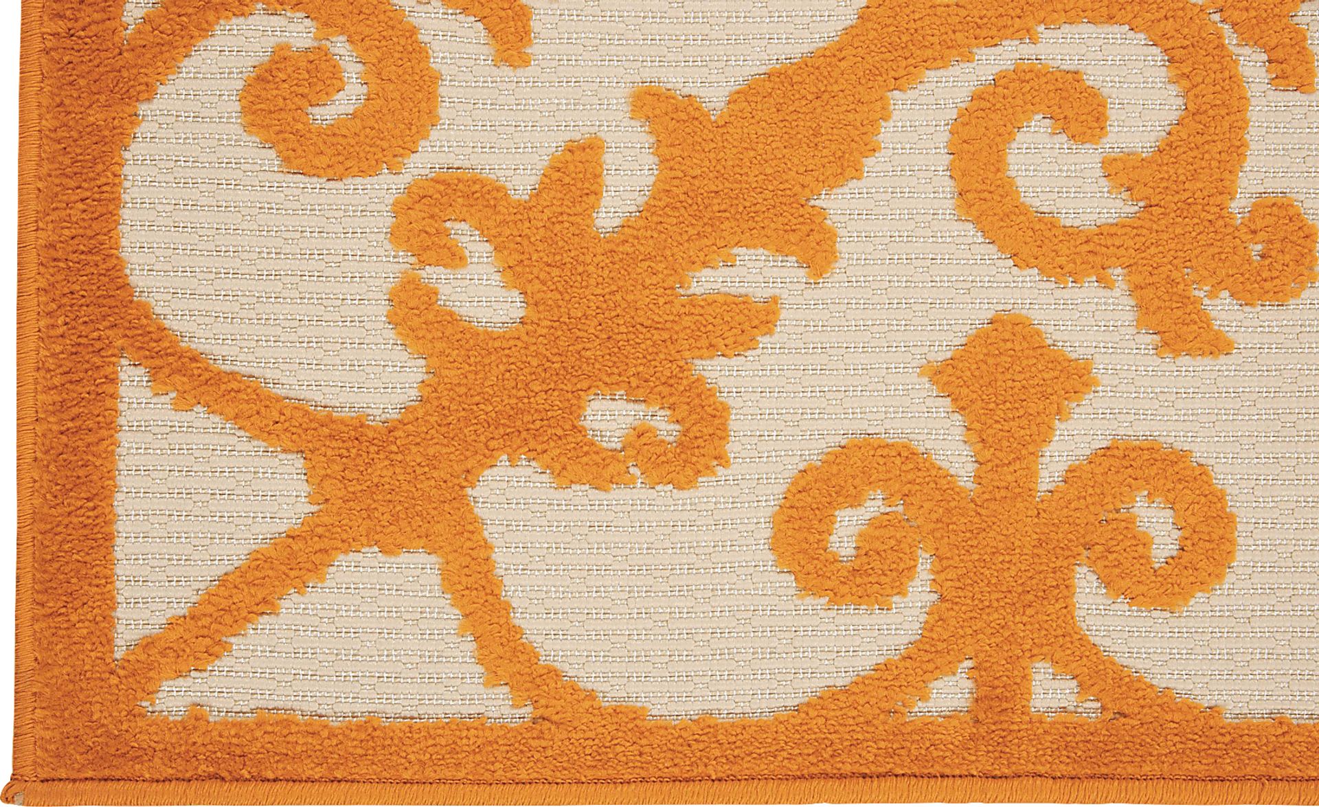 Adilen Orange 8' x 11' Indoor/Outdoor Rug - Image 2