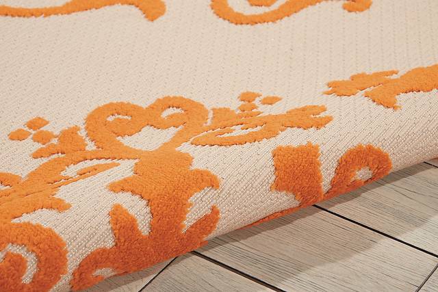 Adilen Orange 8' x 11' Indoor/Outdoor Rug - Thumbnail - Image 3