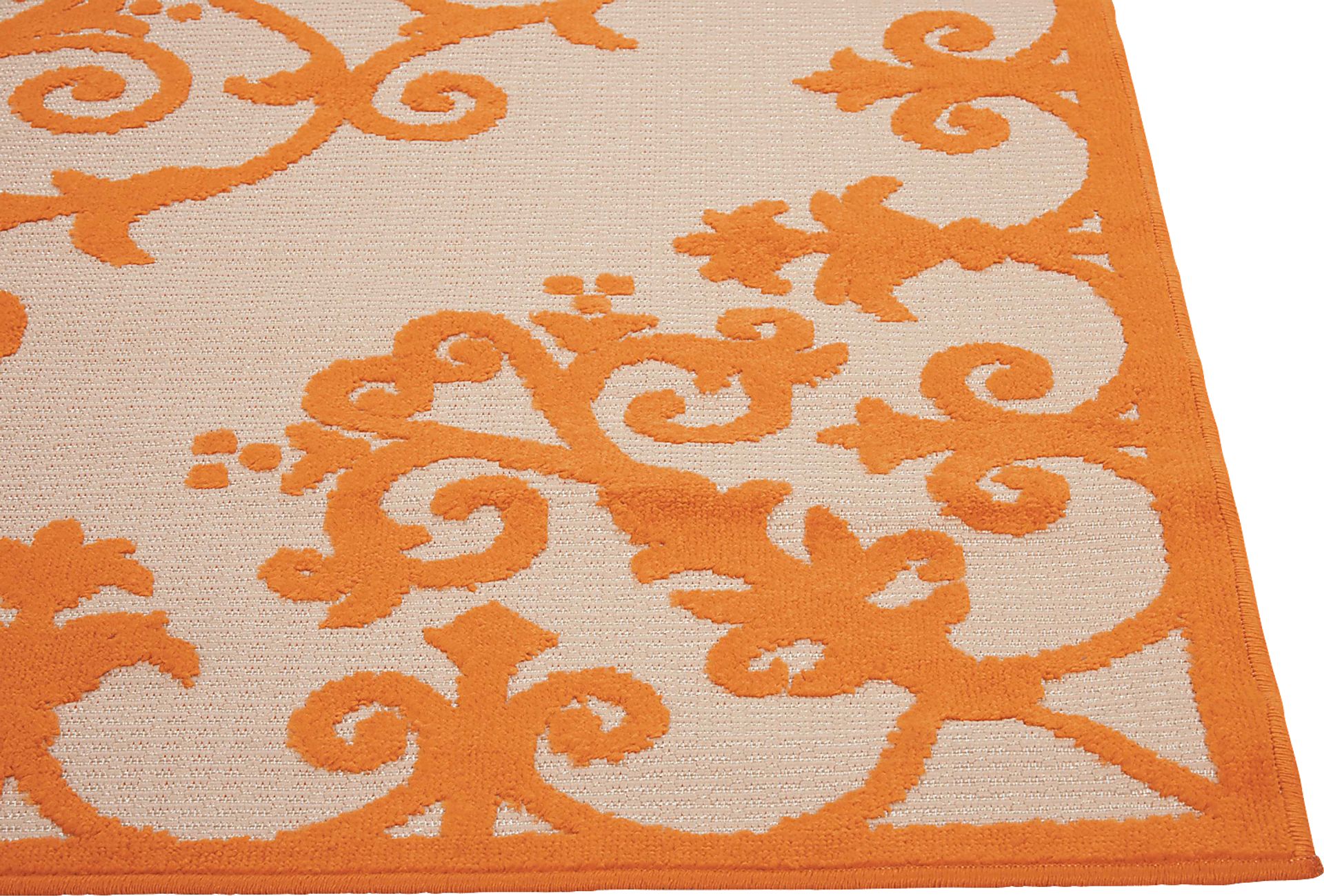 Adilen Orange 8' x 11' Indoor/Outdoor Rug - Image 4