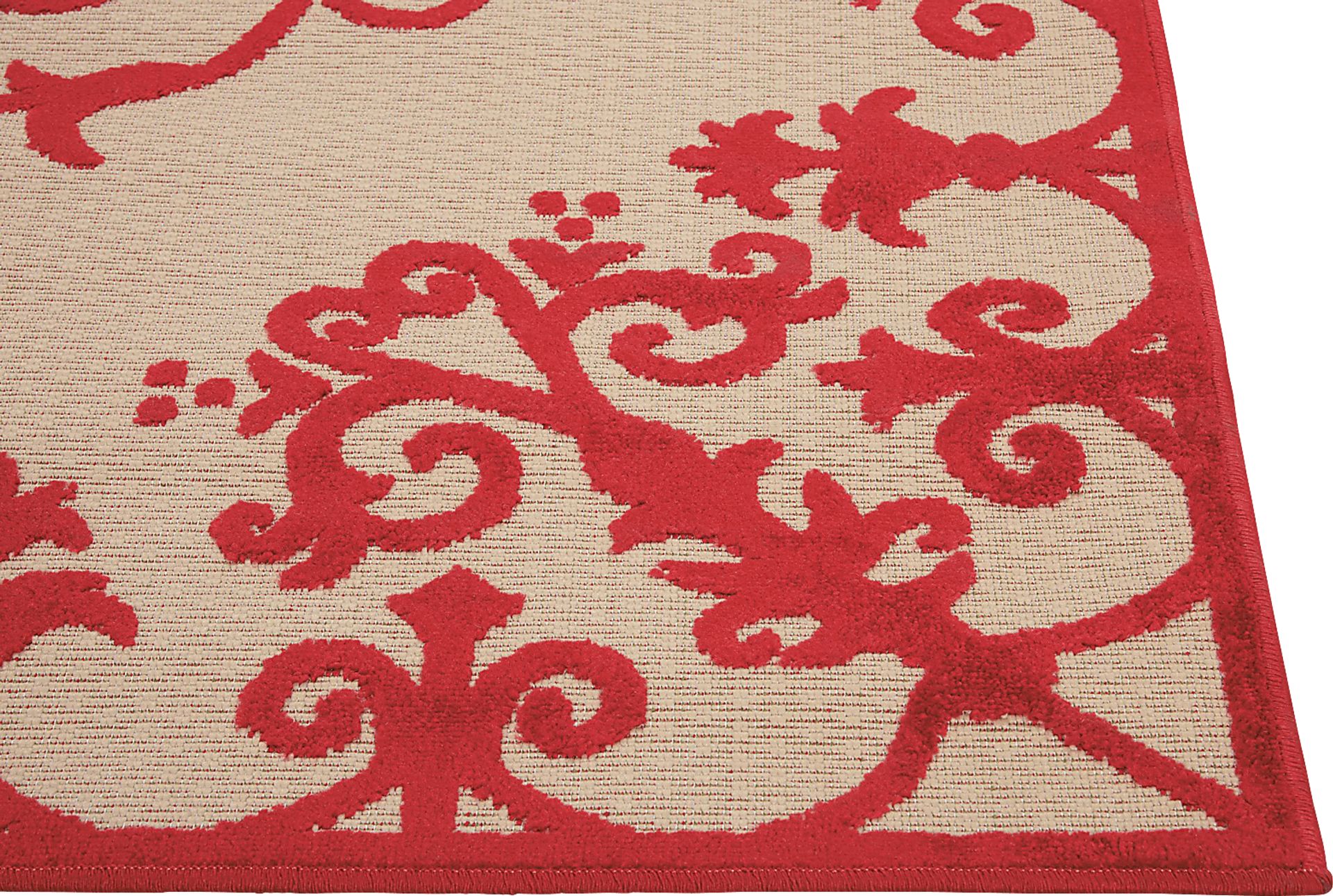 Adilen Red 5' x 8' Indoor/Outdoor Rug - Image 4