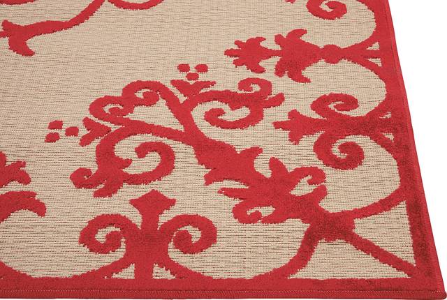 Adilen Red 8' x 11' Indoor/Outdoor Rug - Thumbnail - Image 4