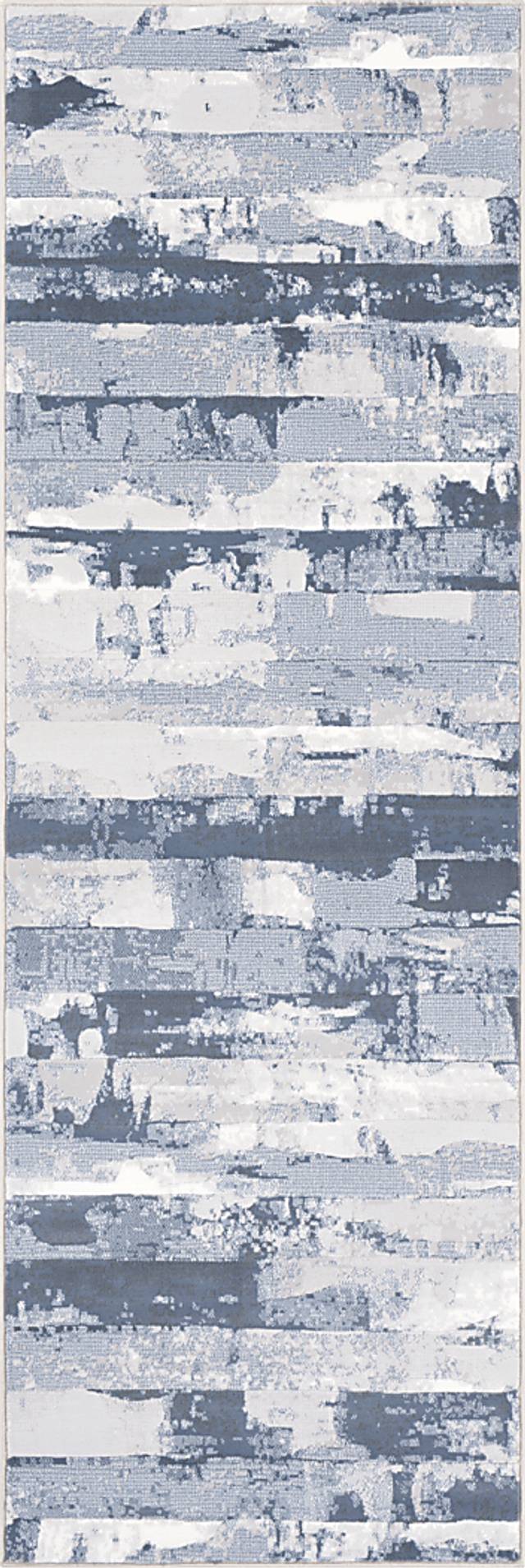 Adin Blue 2'7 x 7'10  Runner Rug - Thumbnail - Image 1
