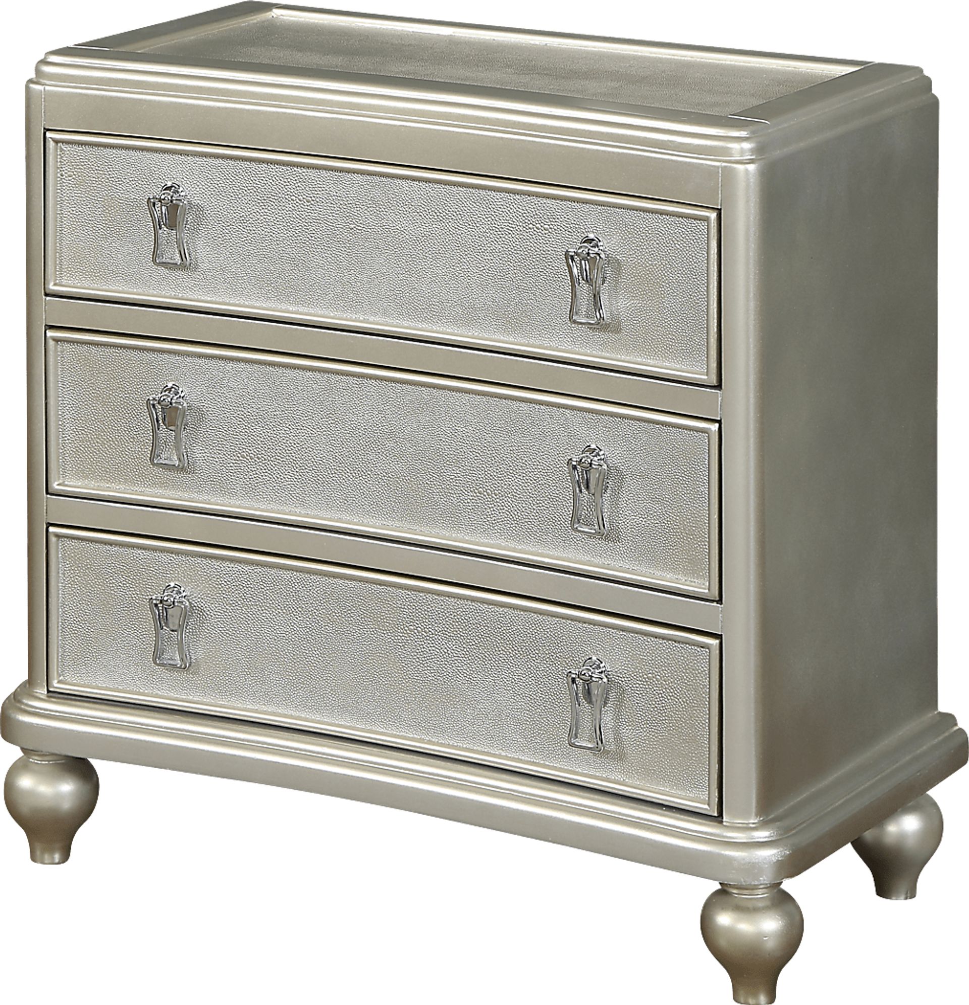 Adira Champagne Three Drawer Cabinet - Image 1