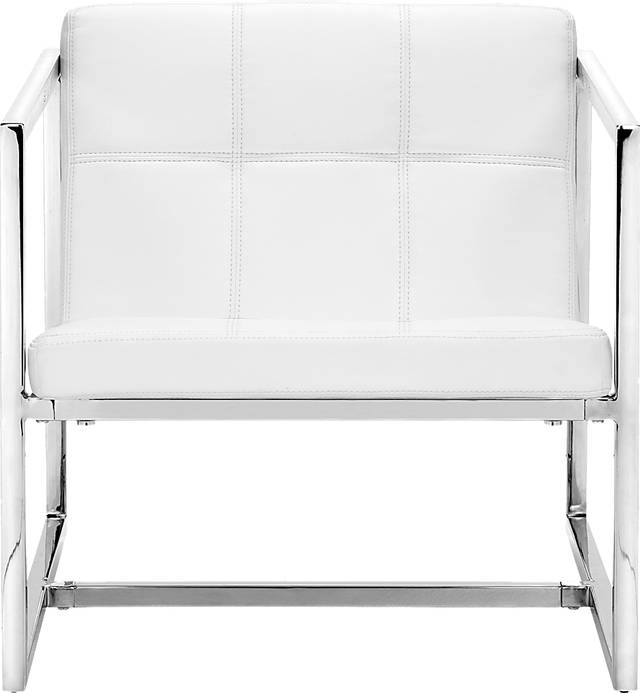 Adiron White Accent Chair - Thumbnail - Image 3