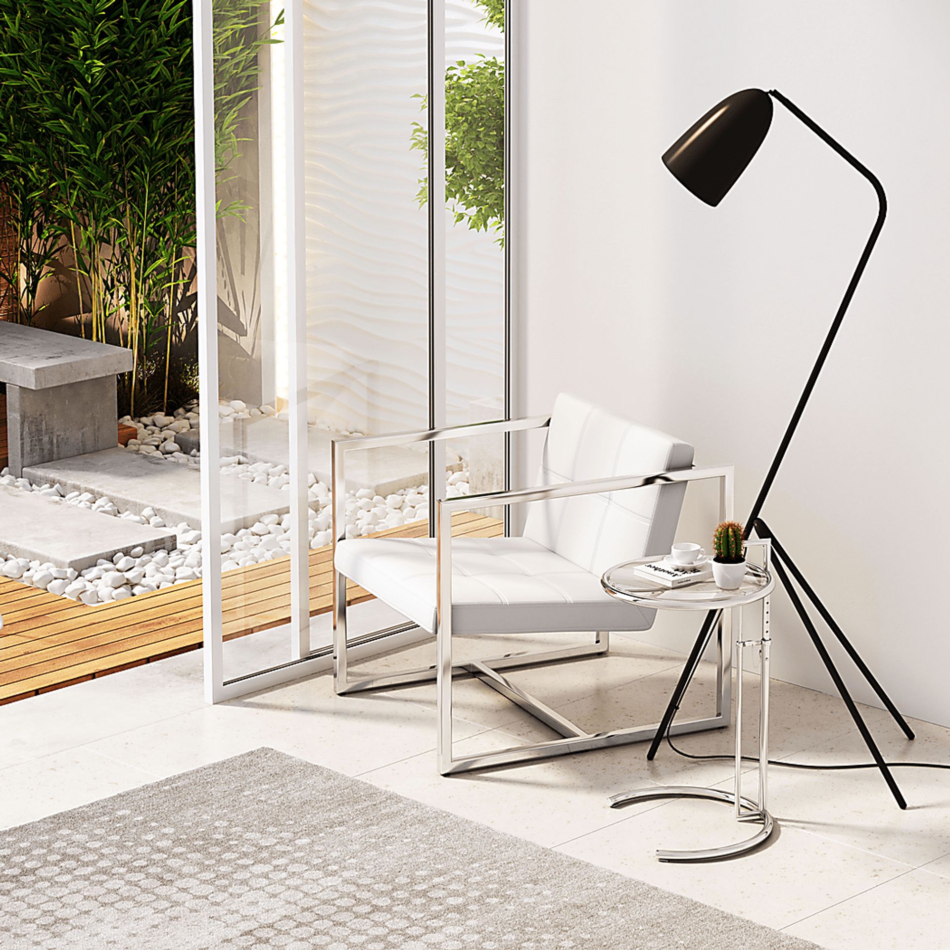 Adiron White Accent Chair - Image 5