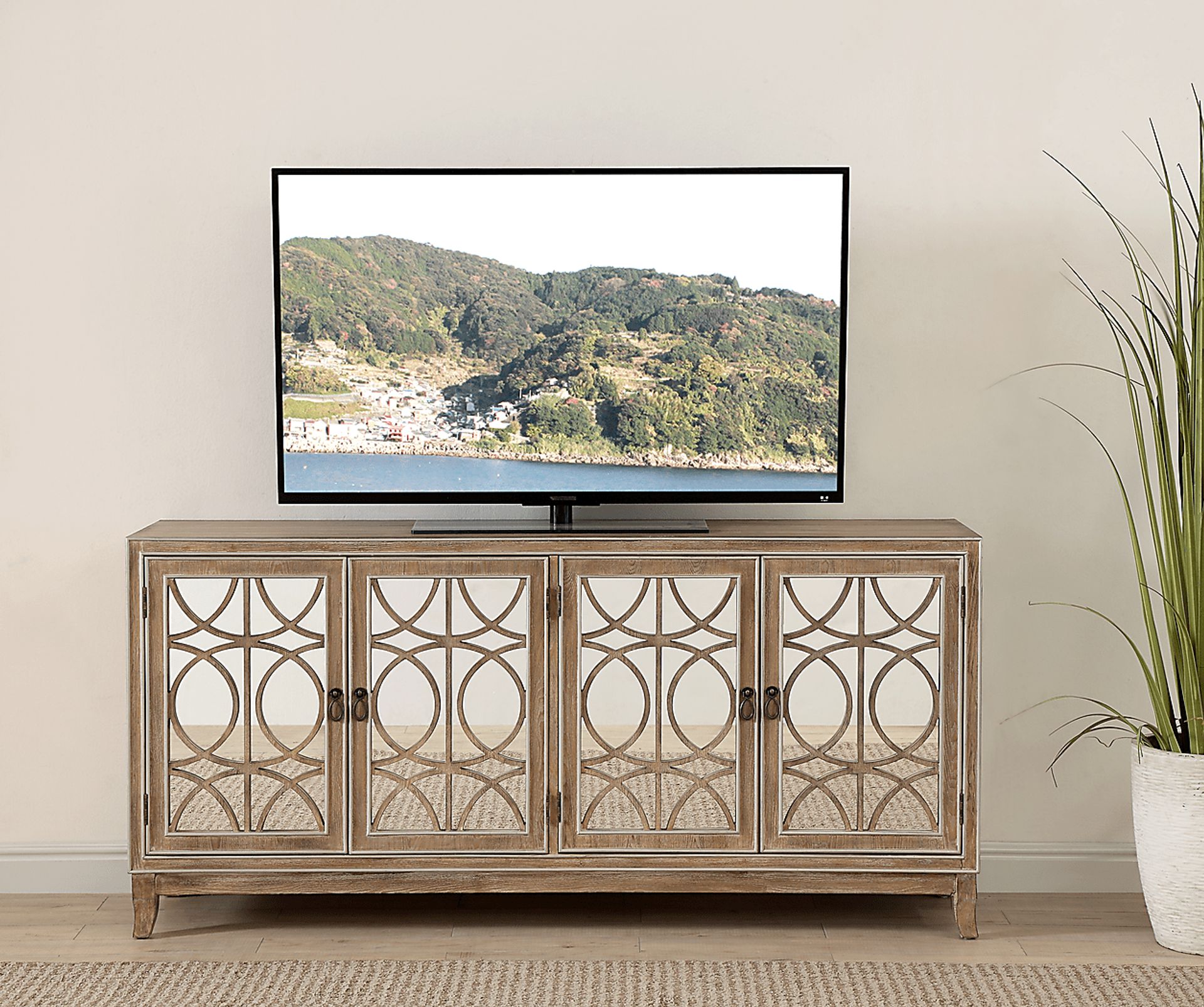 Adkisson Brown Four Door Credenza - Image 8