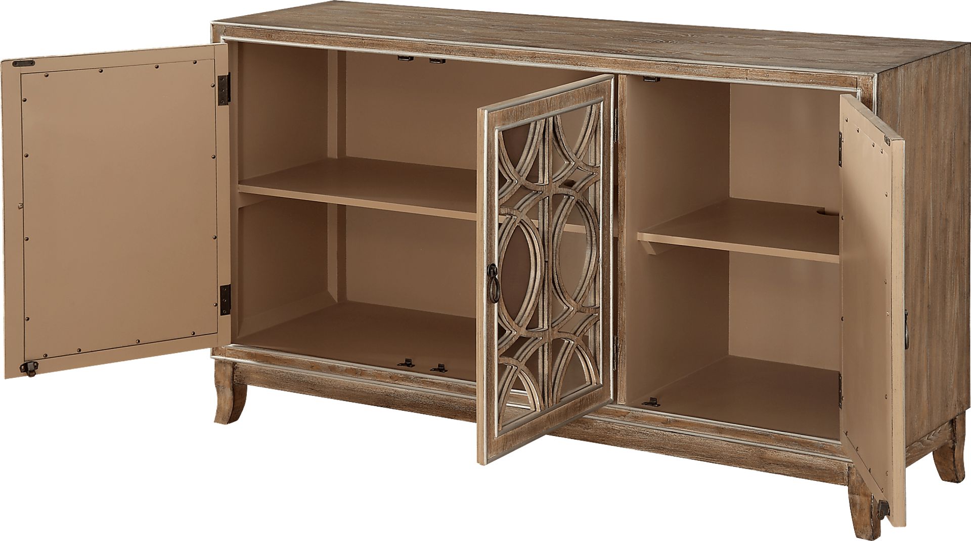 Adkisson Brown Three Door Credenza - Image 3