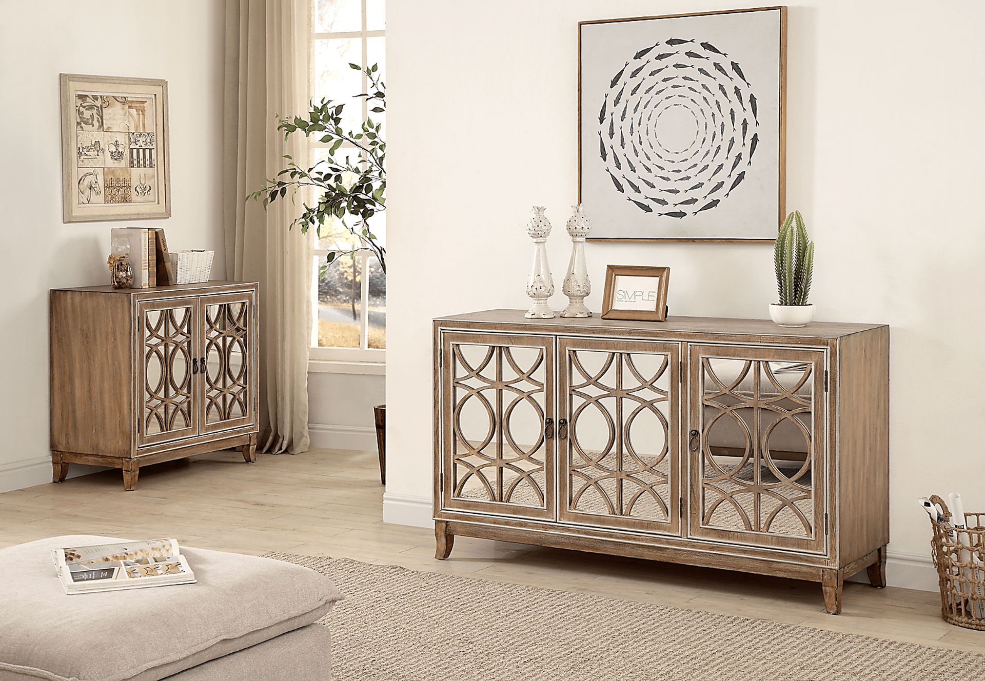 Adkisson Brown Three Door Credenza - Image 5