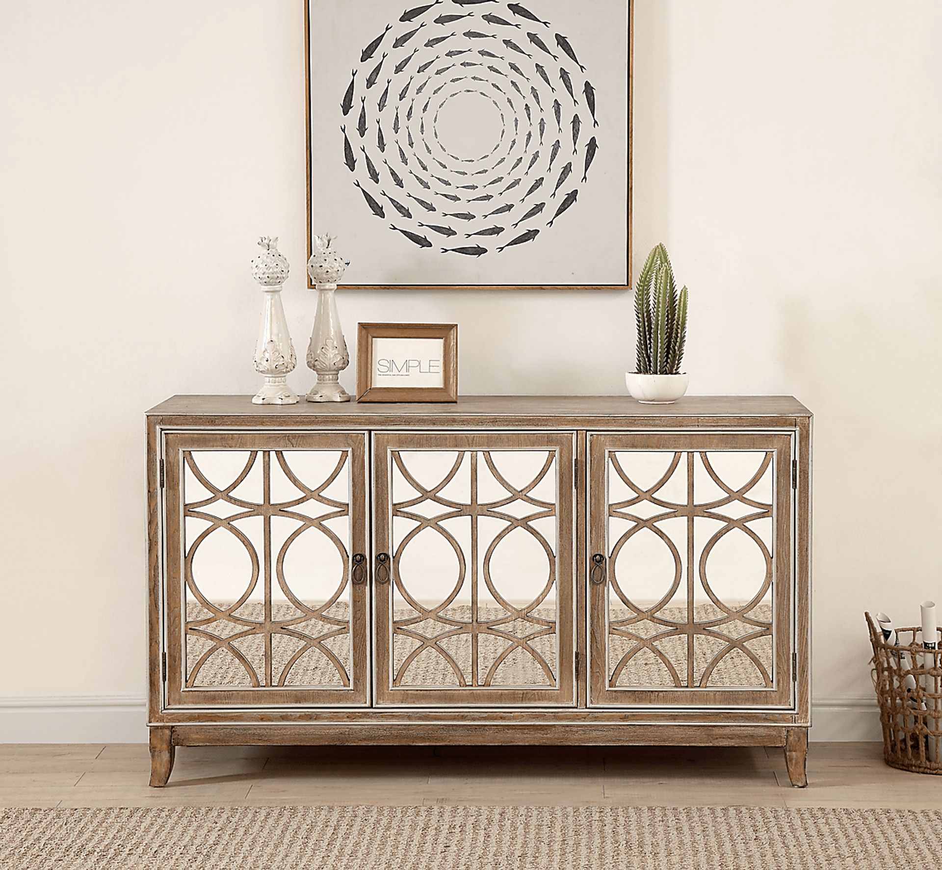 Adkisson Brown Three Door Credenza - Image 6