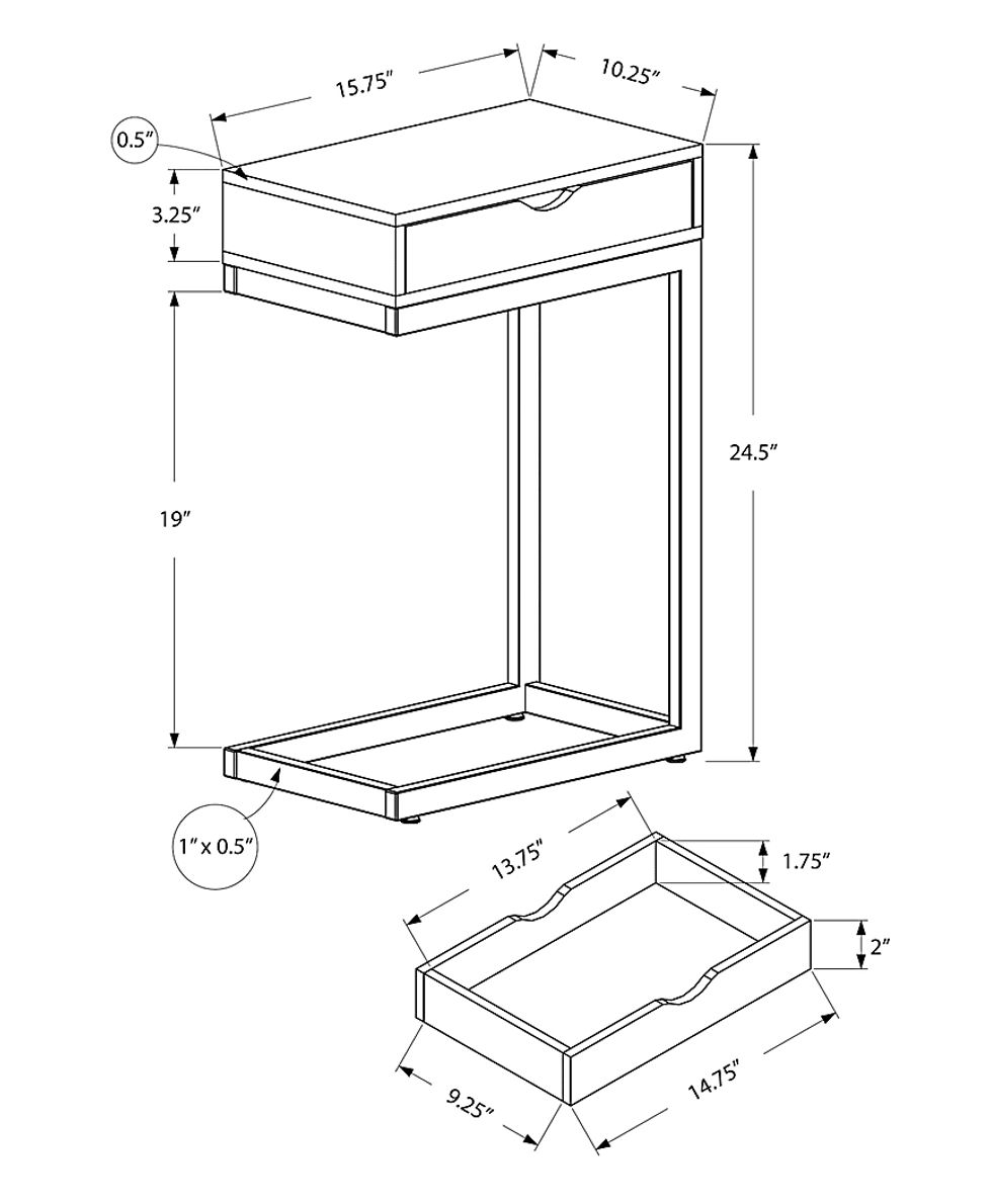Adlai Gold Accent Table