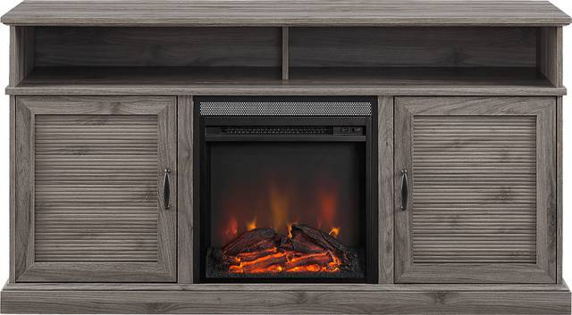 Adleigh Gray 60 in. Console, With Electric Fireplace - Thumbnail - Image 2