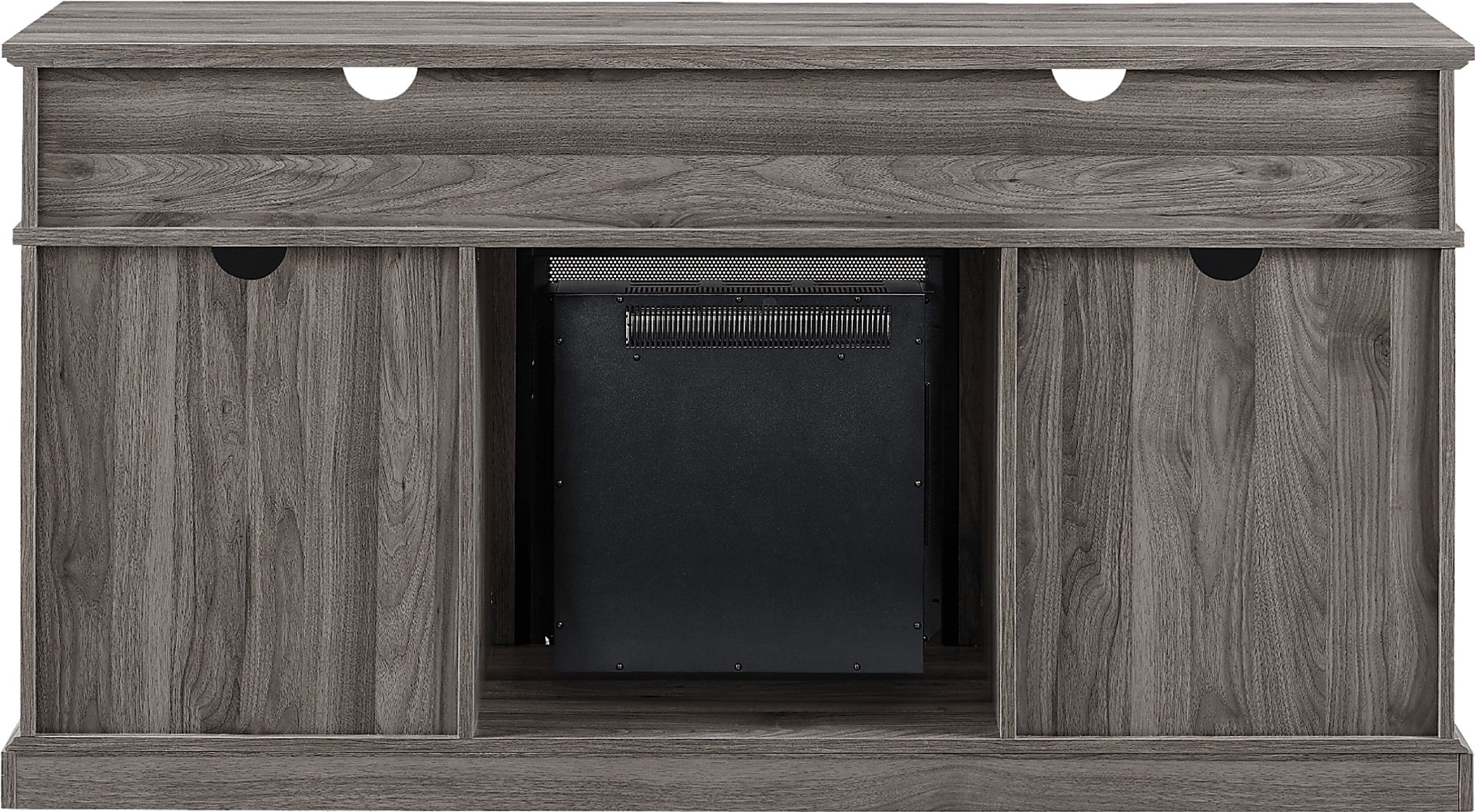 Adleigh Gray 60 in. Console, With Electric Fireplace - Image 4