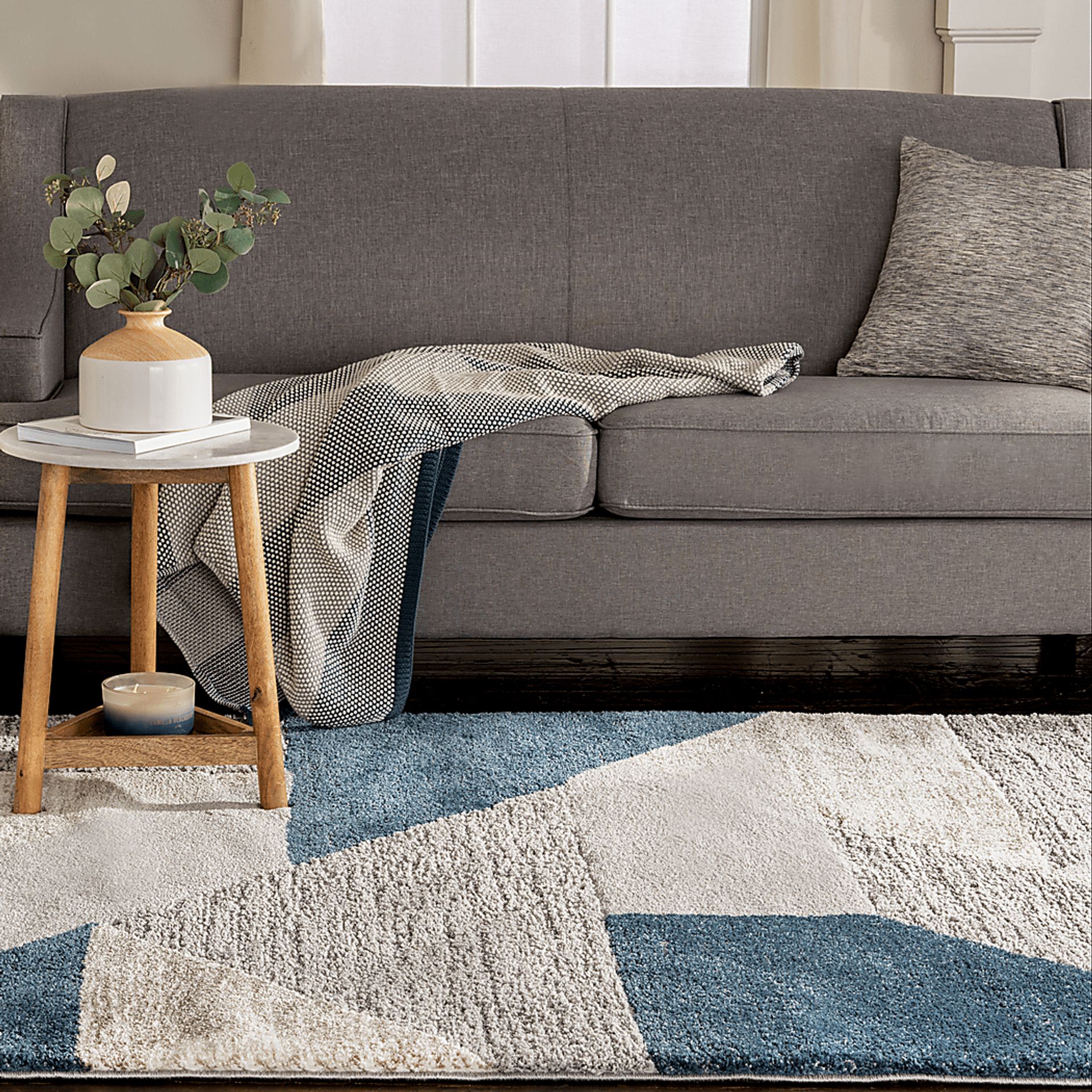 Adley Crossing Blue 6'6 x 9'6 Rug - Image 3