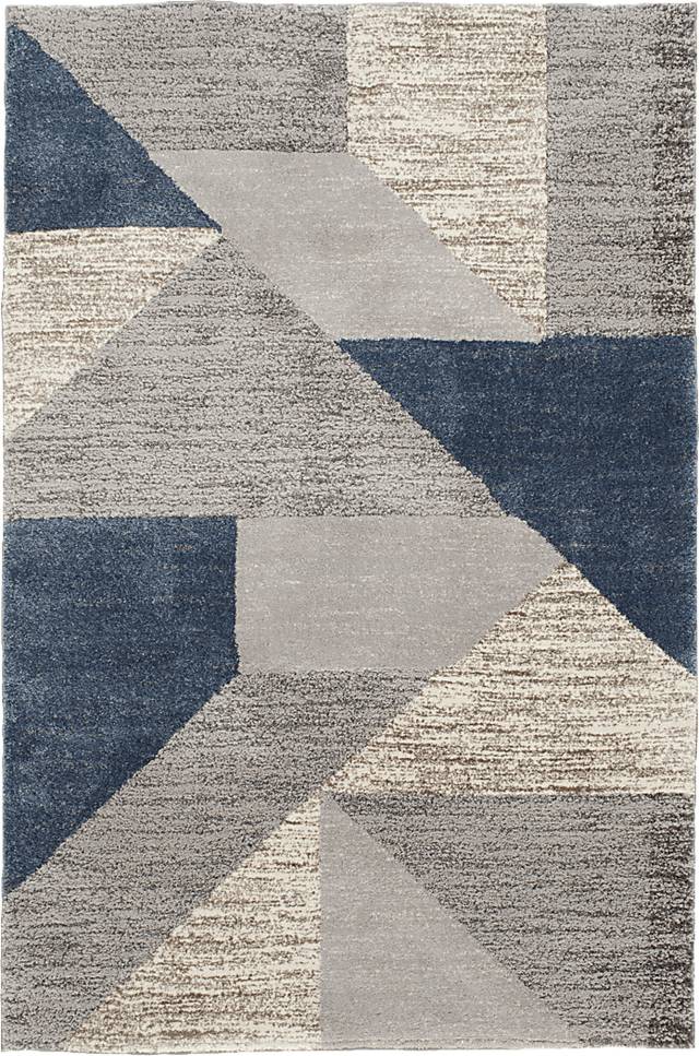 Adley Crossing Blue 6'6 x 9'6 Rug - Thumbnail - Image 1