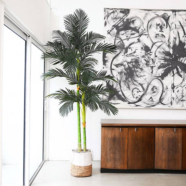 Adlie Green Artificial Palm Tree - Thumbnail - Image 2