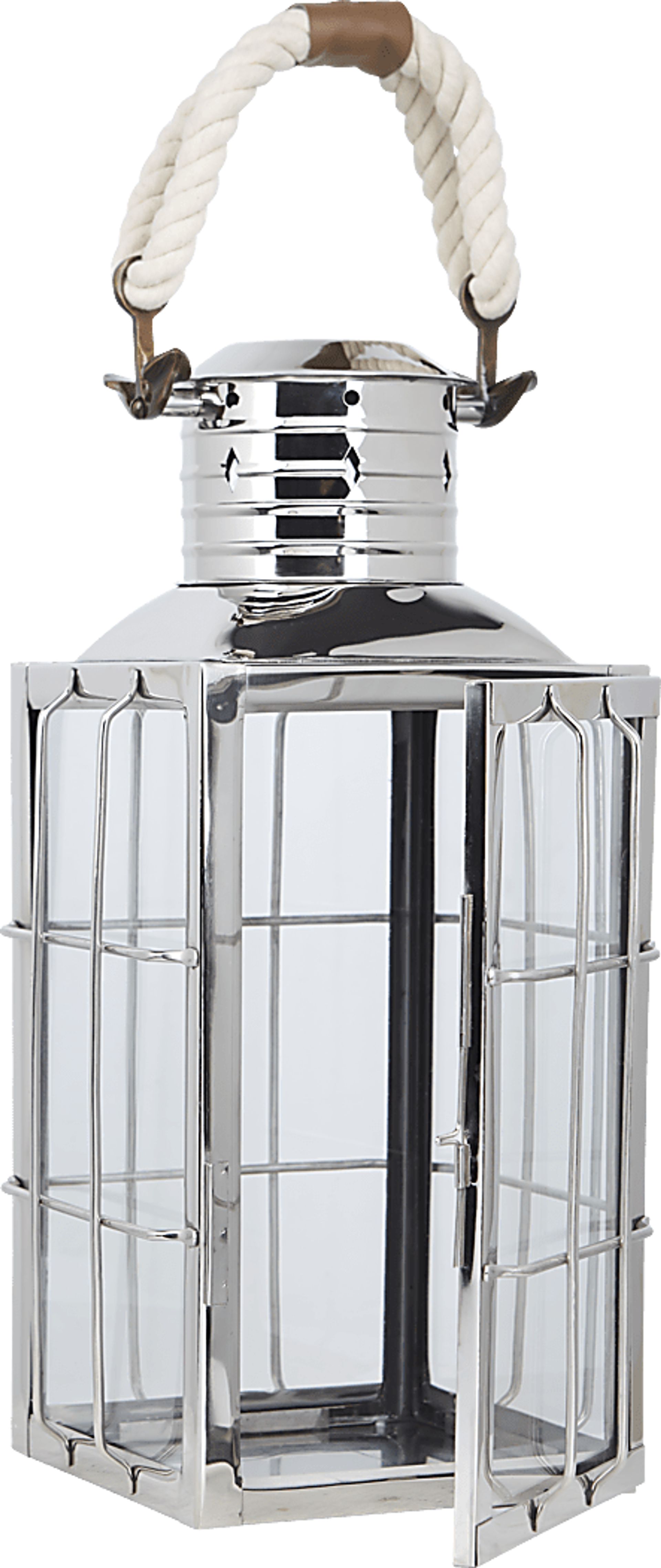 Admiral Cove Silver Large Indoor/Outdoor Lantern - Image 4