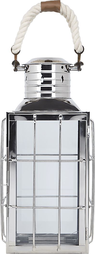 Admiral Cove Silver Large Indoor/Outdoor Lantern