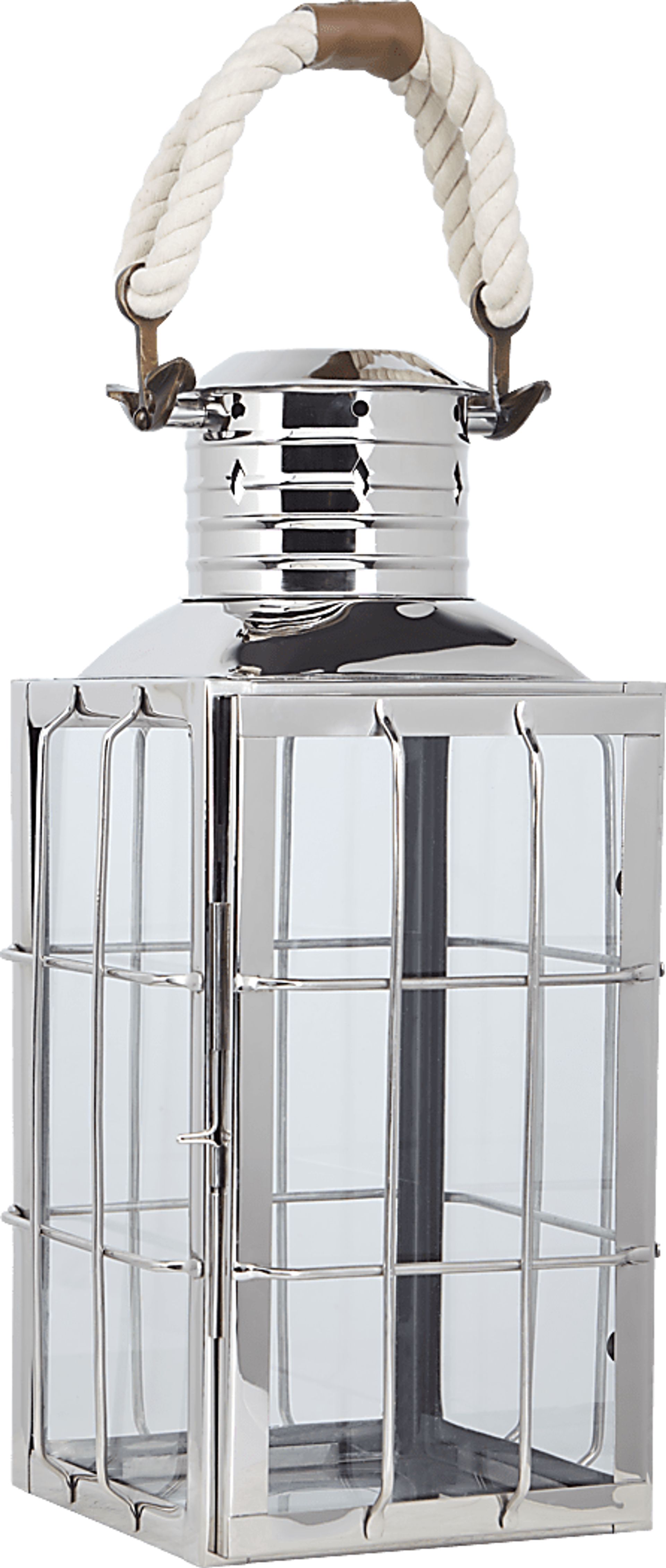 Admiral Cove Silver Large Indoor/Outdoor Lantern - Image 1