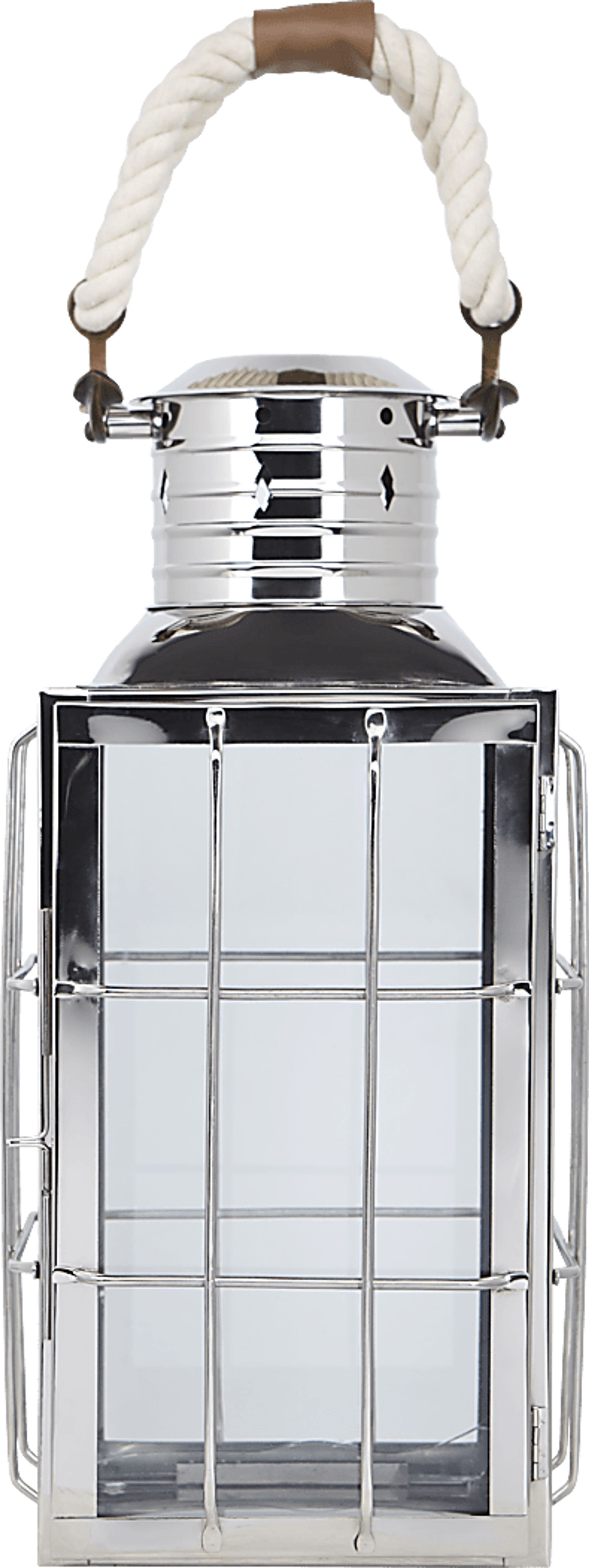 Admiral Cove Silver Large Indoor/Outdoor Lantern - Image 1