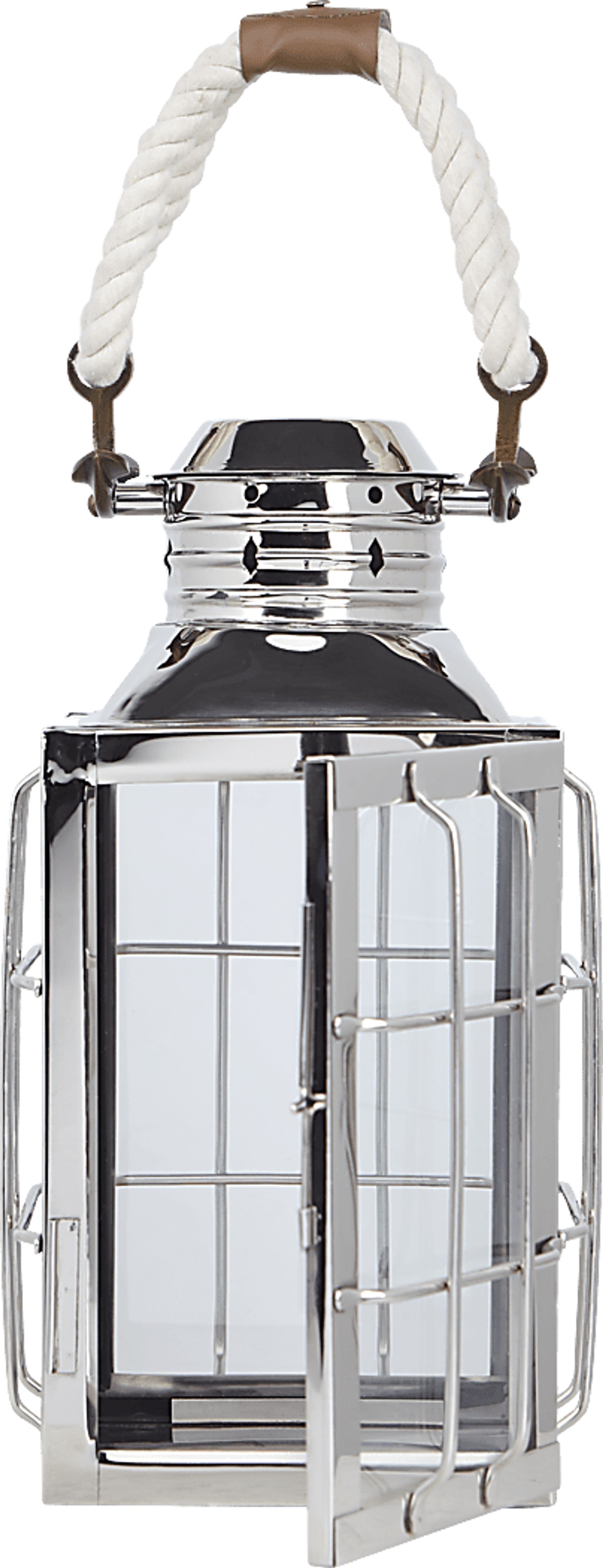 Admiral Cove Silver Medium Indoor/Outdoor Lantern - Image 2