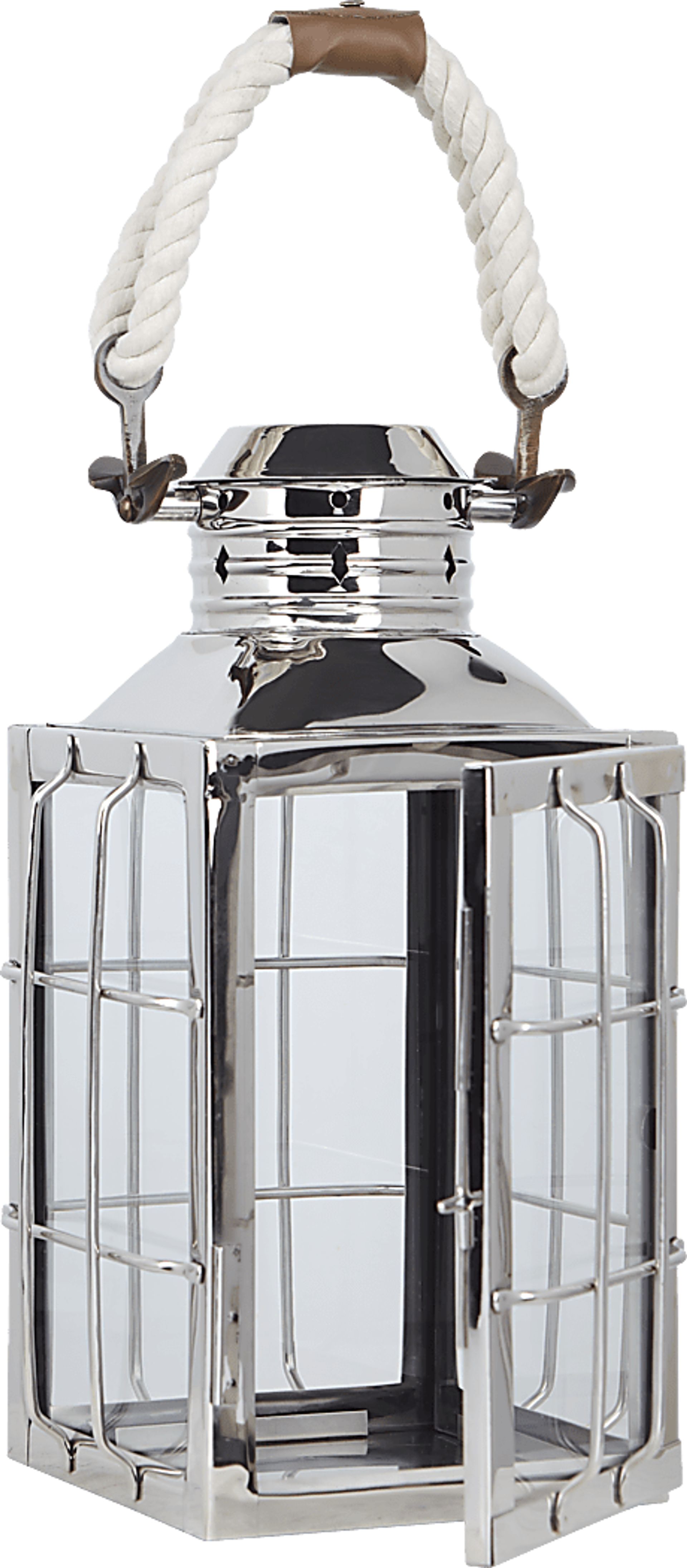 Admiral Cove Silver Medium Indoor/Outdoor Lantern - Image 3