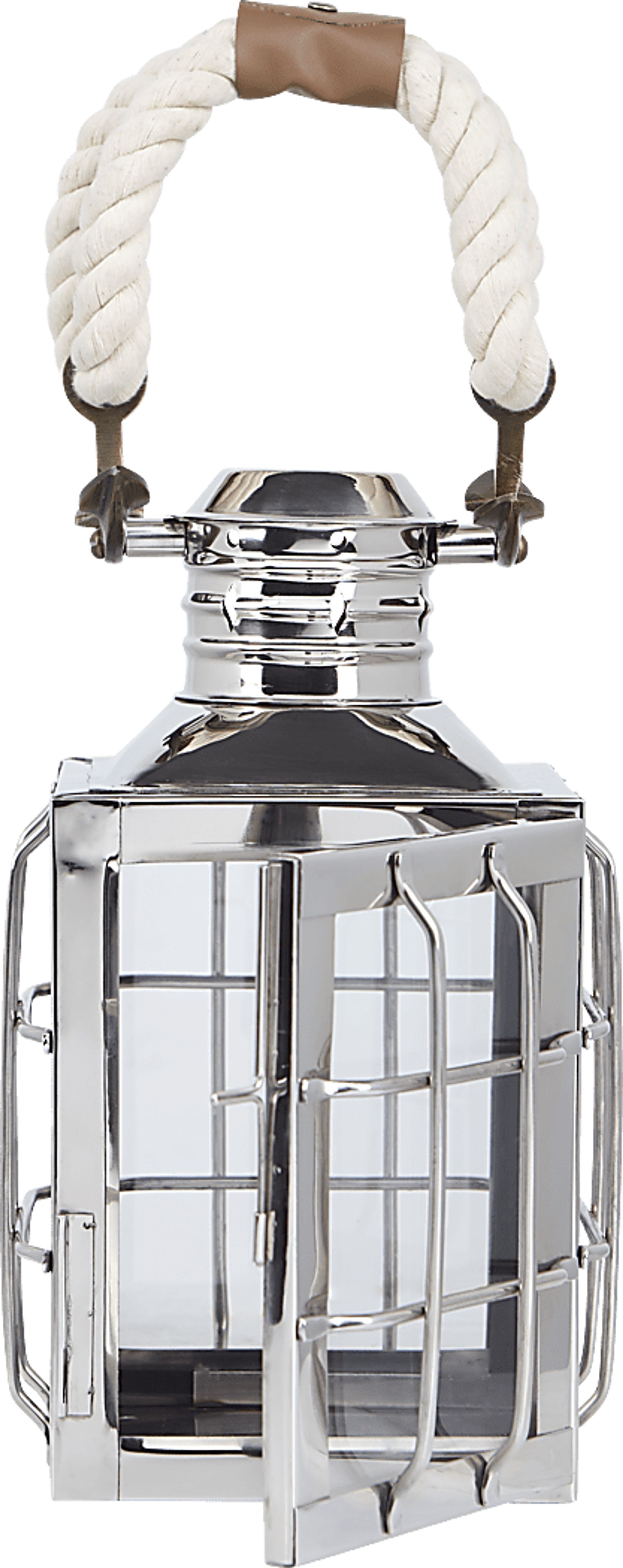 Admiral Cove Silver Small Indoor/Outdoor Lantern - Image 2