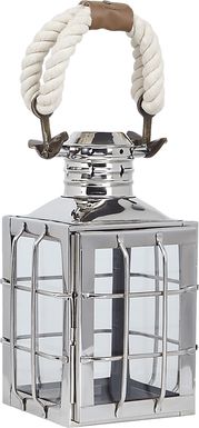 Admiral Cove Silver Small Indoor/Outdoor Lantern