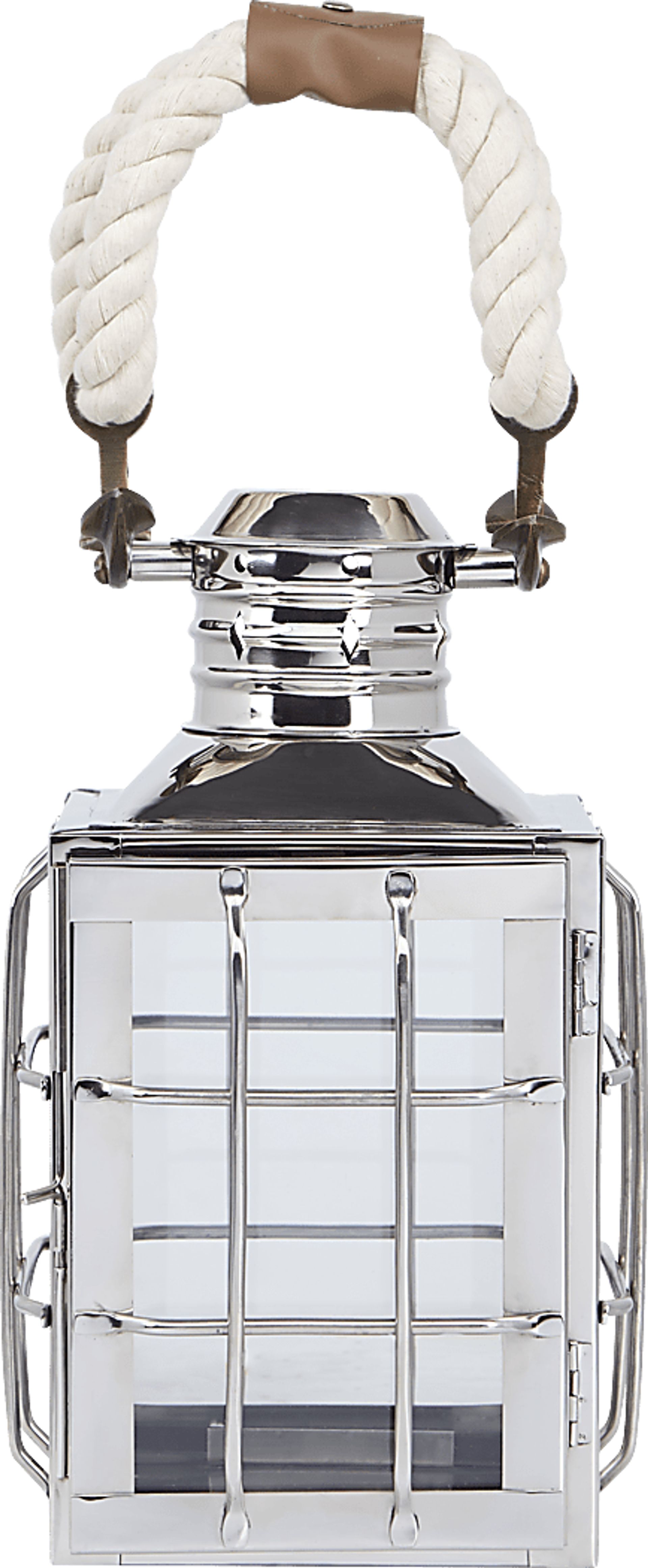 Admiral Cove Silver Small Indoor/Outdoor Lantern - Image 1