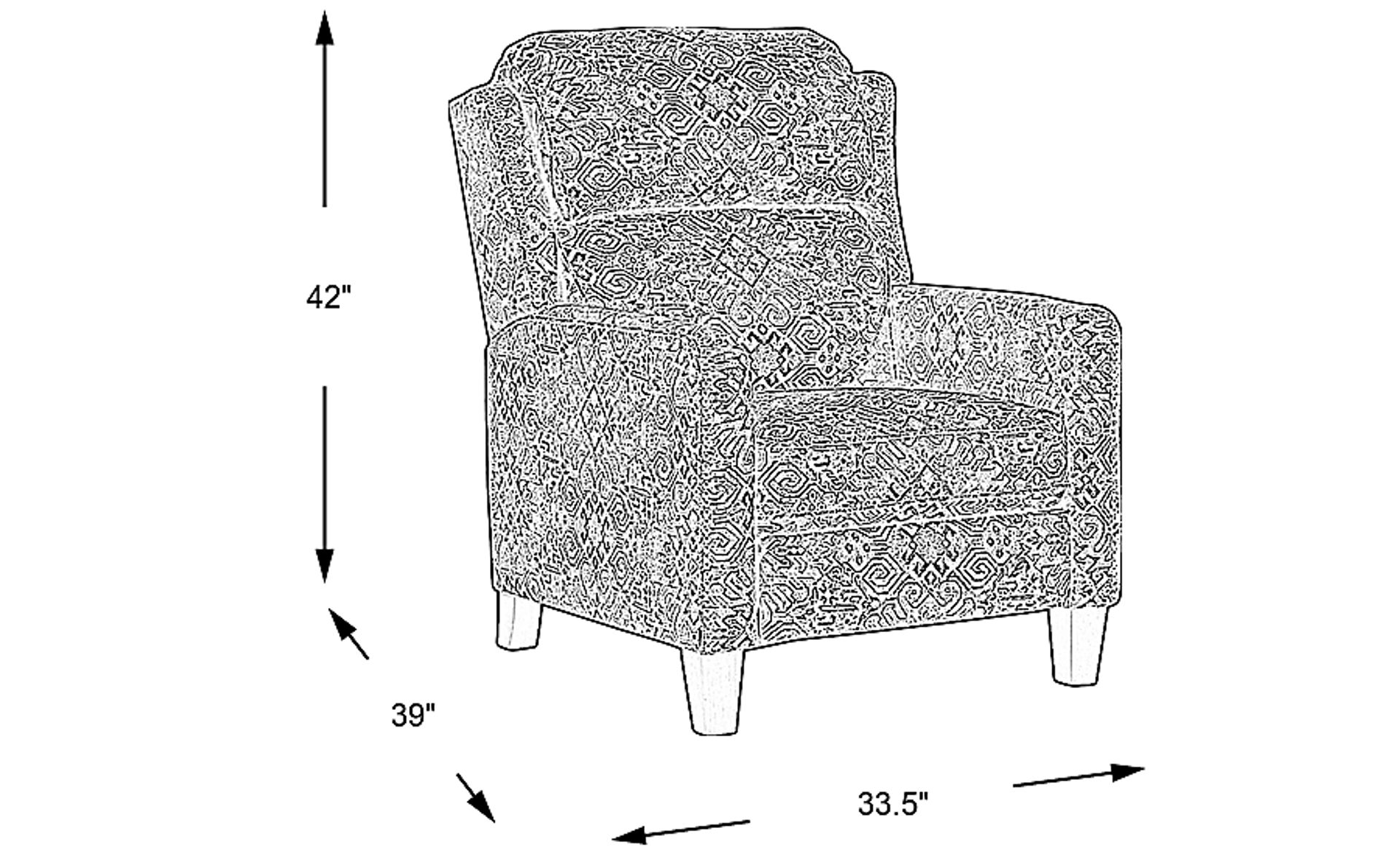 Dimension Image. Please refer to the Dimension Tab on this page for dimension details.