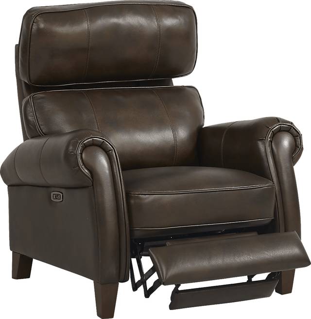 Adorelli Chocolate 3 Pc Leather Dual Power Reclining Living Room - Thumbnail - Image 7