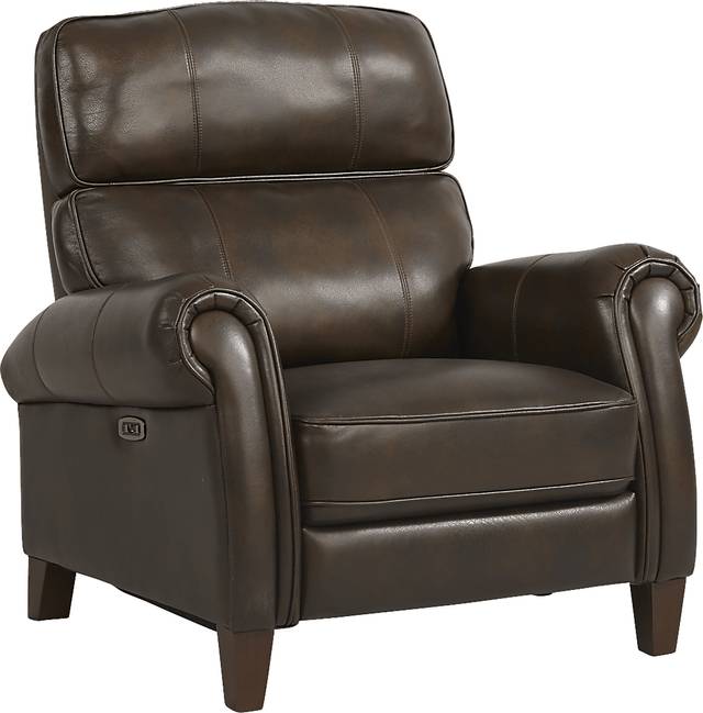 Adorelli Chocolate 3 Pc Leather Dual Power Reclining Living Room - Thumbnail - Image 6