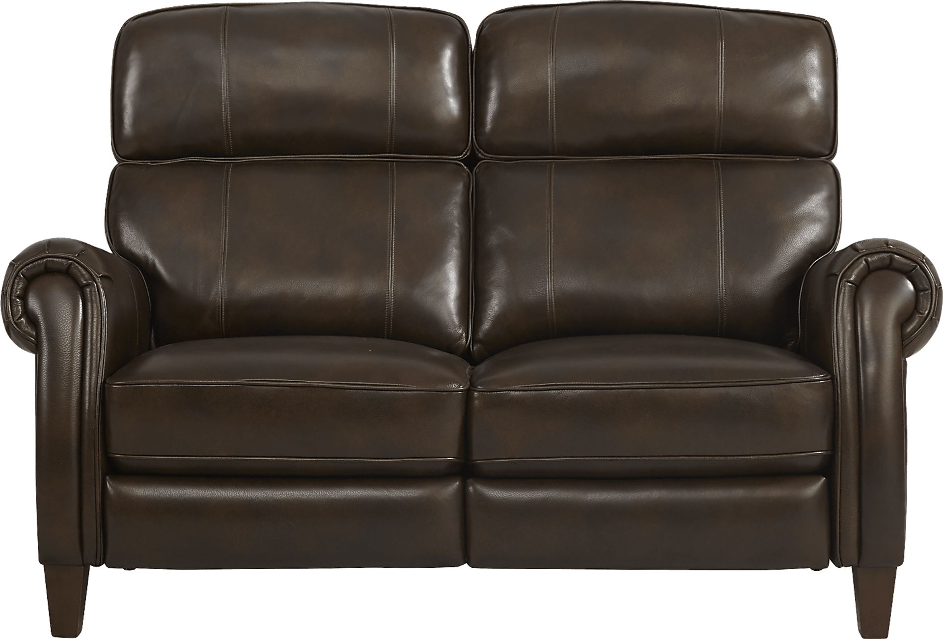 Adorelli Chocolate 5 Pc Leather Dual Power Reclining Living Room - Image 4