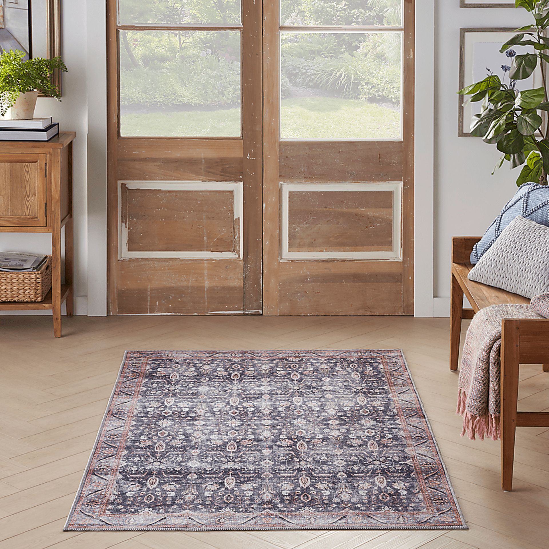 Adosis Ivory/Navy 9'2 x 12' Rug - Image 2