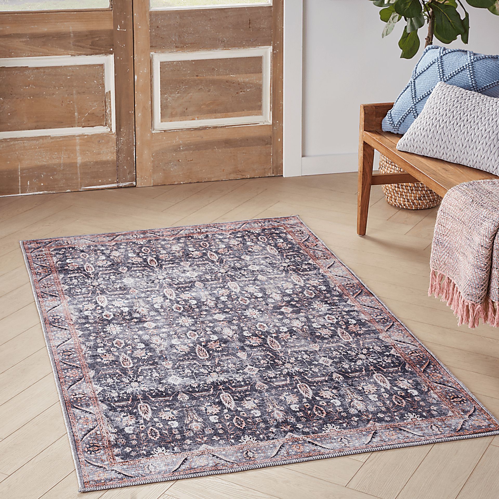 Adosis Ivory/Navy 9'2 x 12' Rug - Image 3