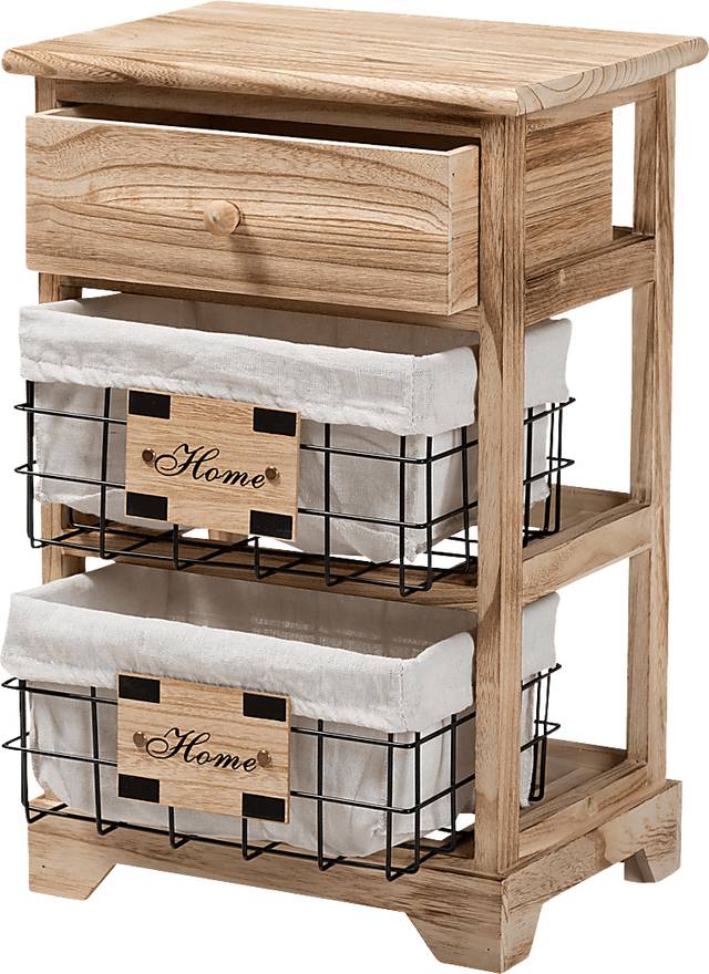 Adrama Brown Small Nightstand - Thumbnail - Image 2