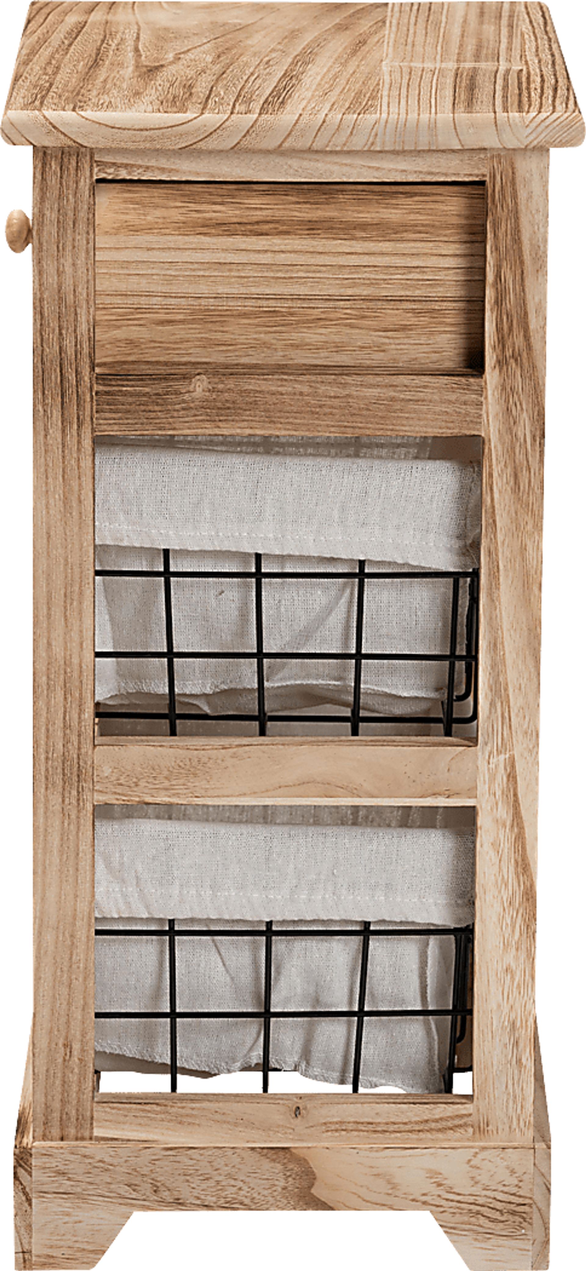 Adrama Brown Small Nightstand - Image 4