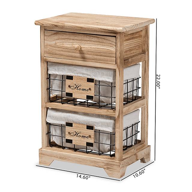 Adrama Brown Small Nightstand - Thumbnail - Image 8