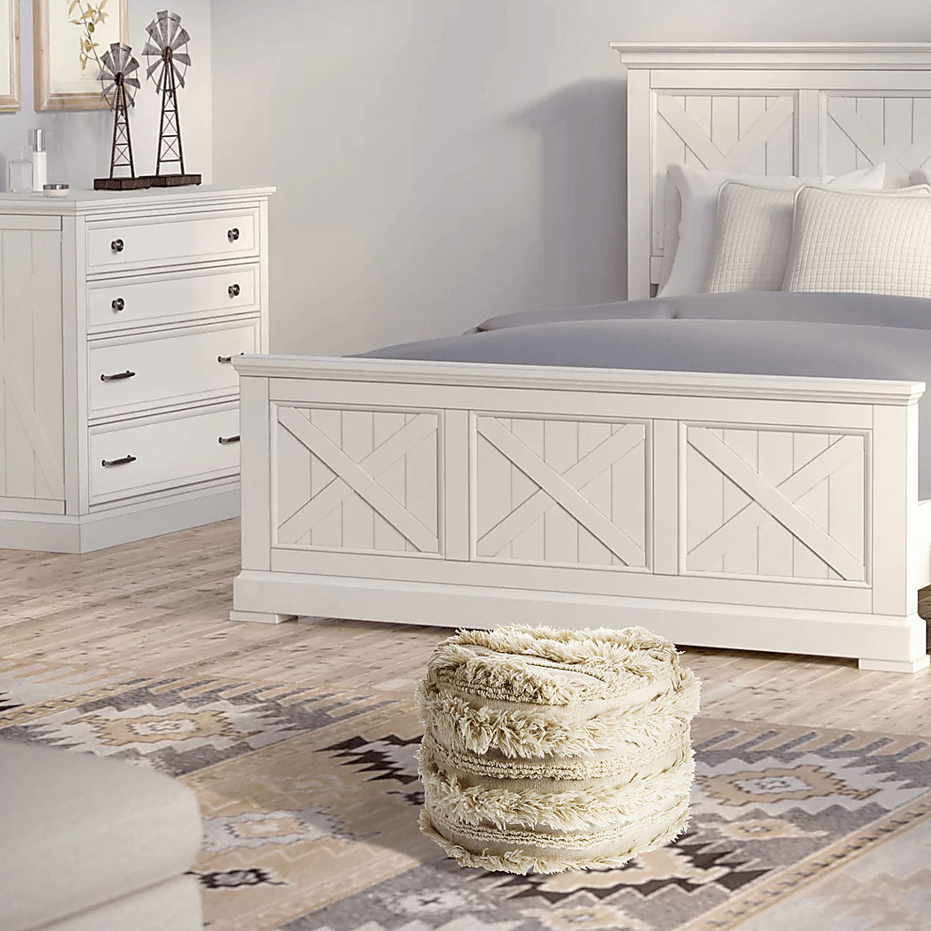 Adrenas I Ivory Pouf - Image 2
