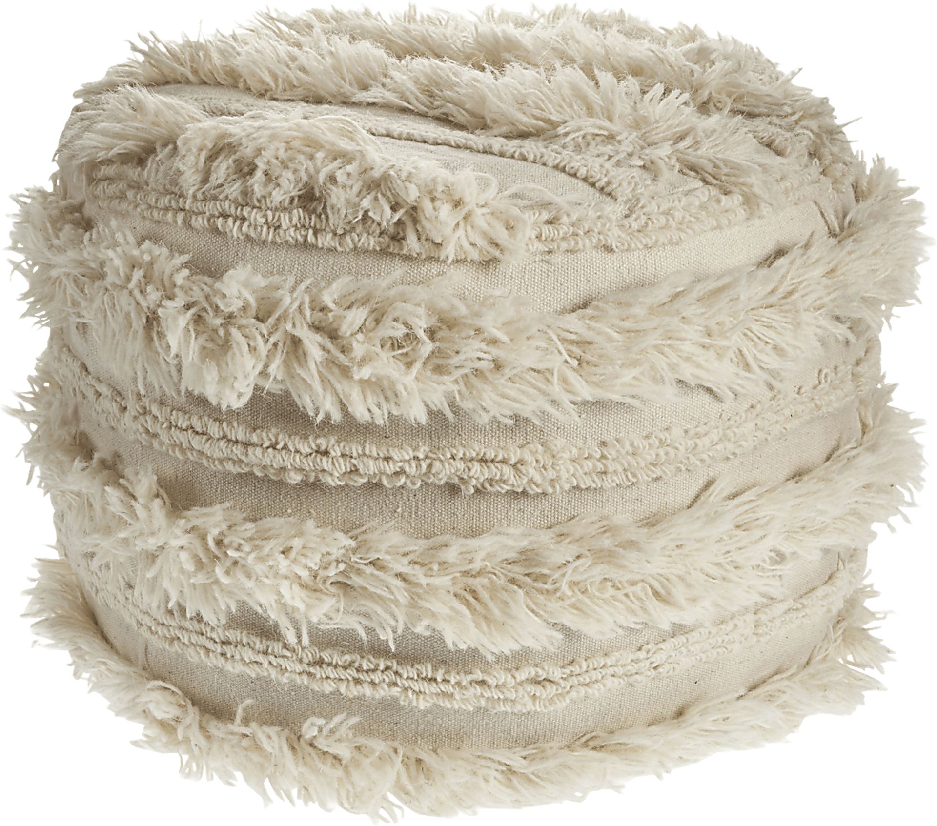 Adrenas I Ivory Pouf - Image 1